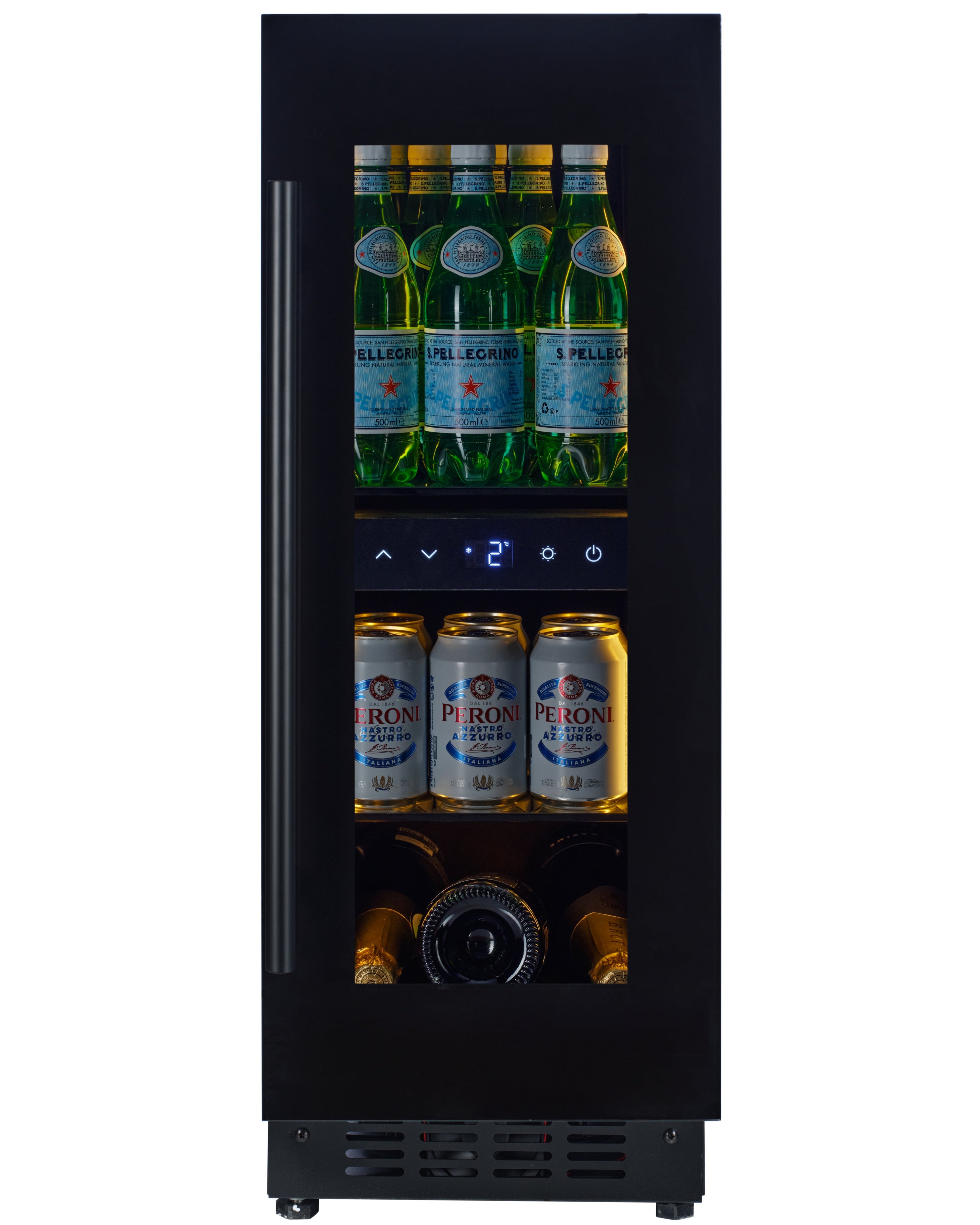BV18-BH - Beverage Fridge - 51L - Black Glass