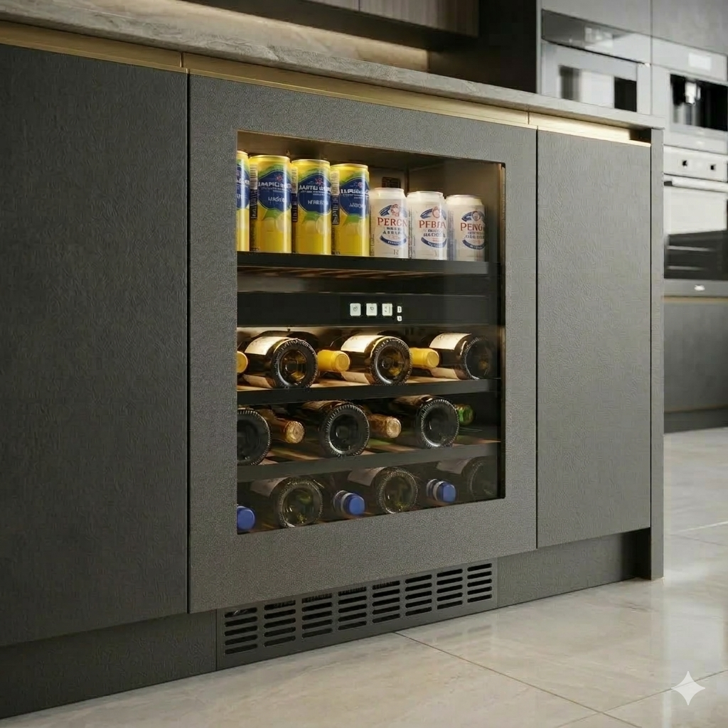 WBV36PANEL-TO - Panel Ready Beverage Centre - 22 Bottle/44 Cans - Push2open