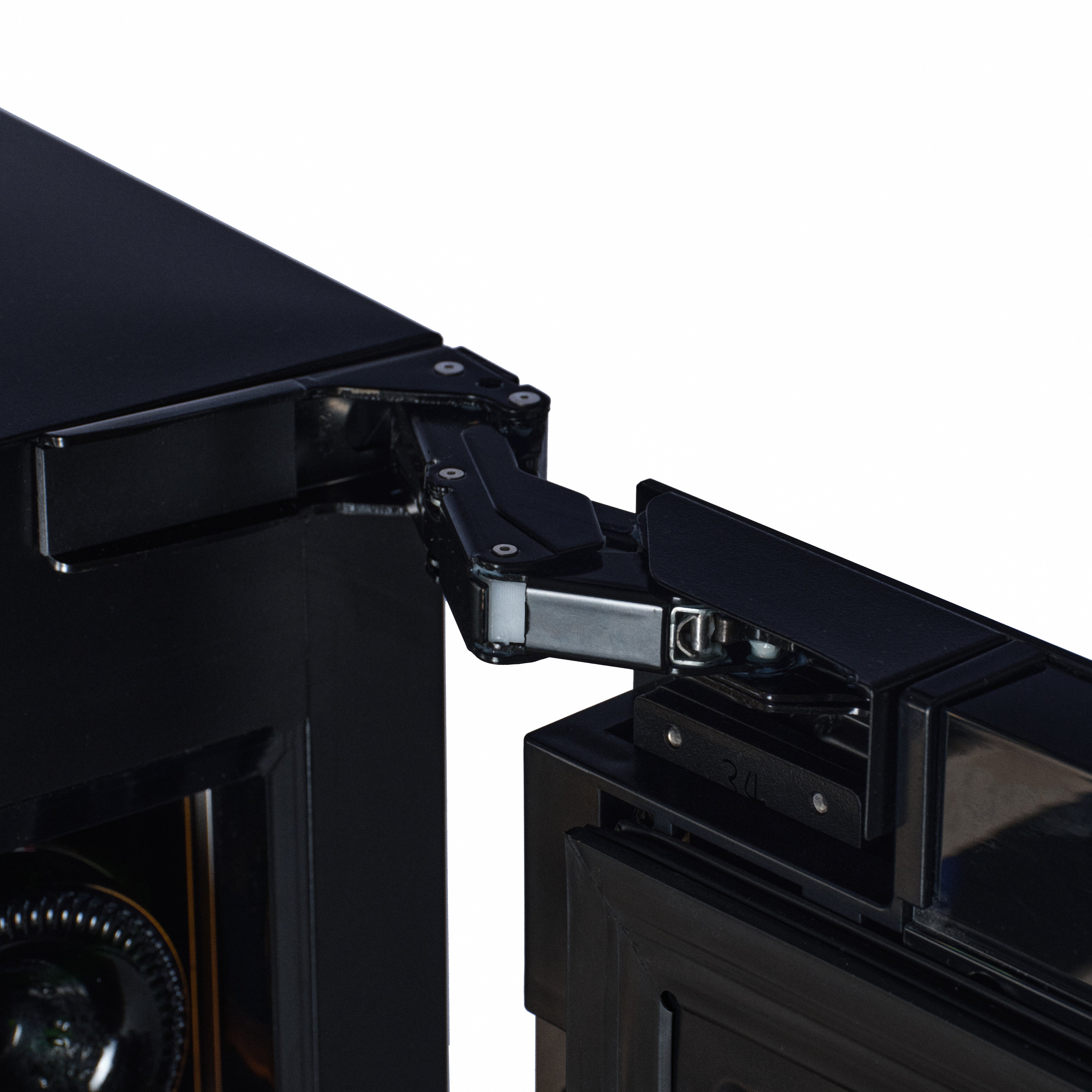 W34B-TO - Push 2 Open Wine Fridge - 36 Bottle - Black Glass