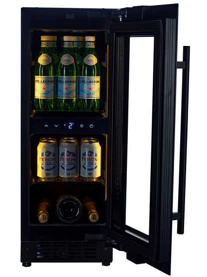 BV18-BH - Beverage Fridge - 51L - Black Glass