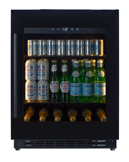 BV34-BH - Beverage Fridge - 118L - Black Glass