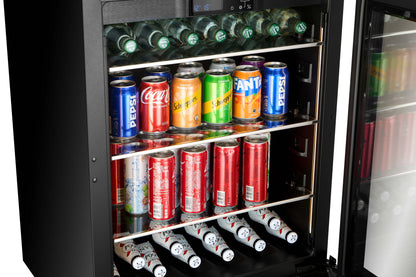 BV46S-BLACK - 127L / 141 Can Beverage Fridge