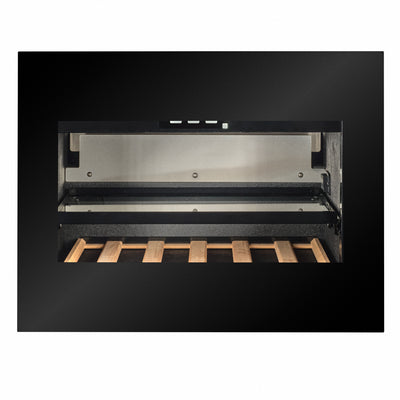 BVI-17B-TO - Push To Open Integrated Beverage Fridge - 37L - Black Glass