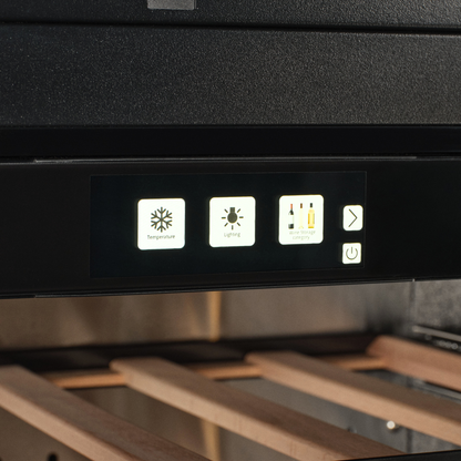 TFT-BV18B-TO - 300mm wide - Push 2 Open Beverage Fridge - 51L - Black Glass