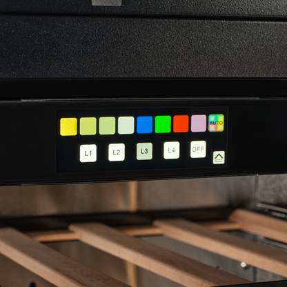 TFT-BV18B-TO - 300mm wide - Push 2 Open Beverage Fridge - 51L - Black Glass