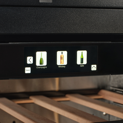 TFT-BV18B-TO - 300mm wide - Push 2 Open Beverage Fridge - 51L - Black Glass