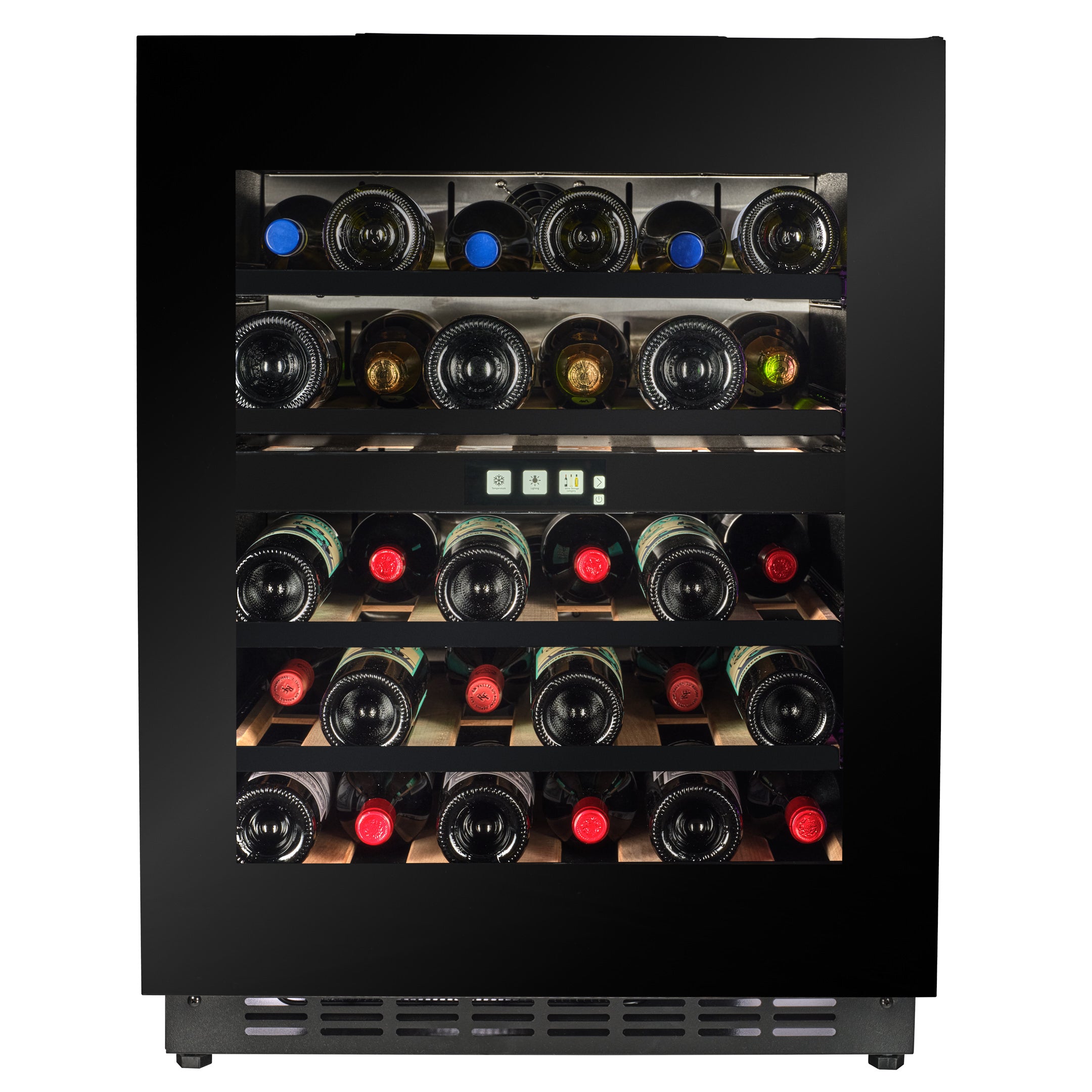 TFT-W34B-TO - Push 2 Open Wine Fridge - 36 Bottle - Black Glass