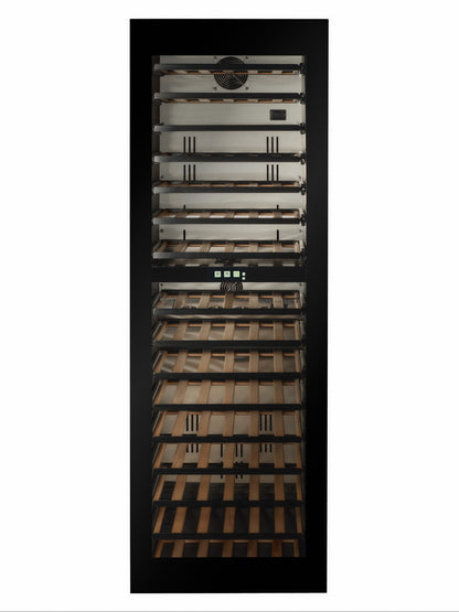 TFT-W96B-TO - Push To Open Integrated Wine Fridge - 96 Bottle - Black Glass