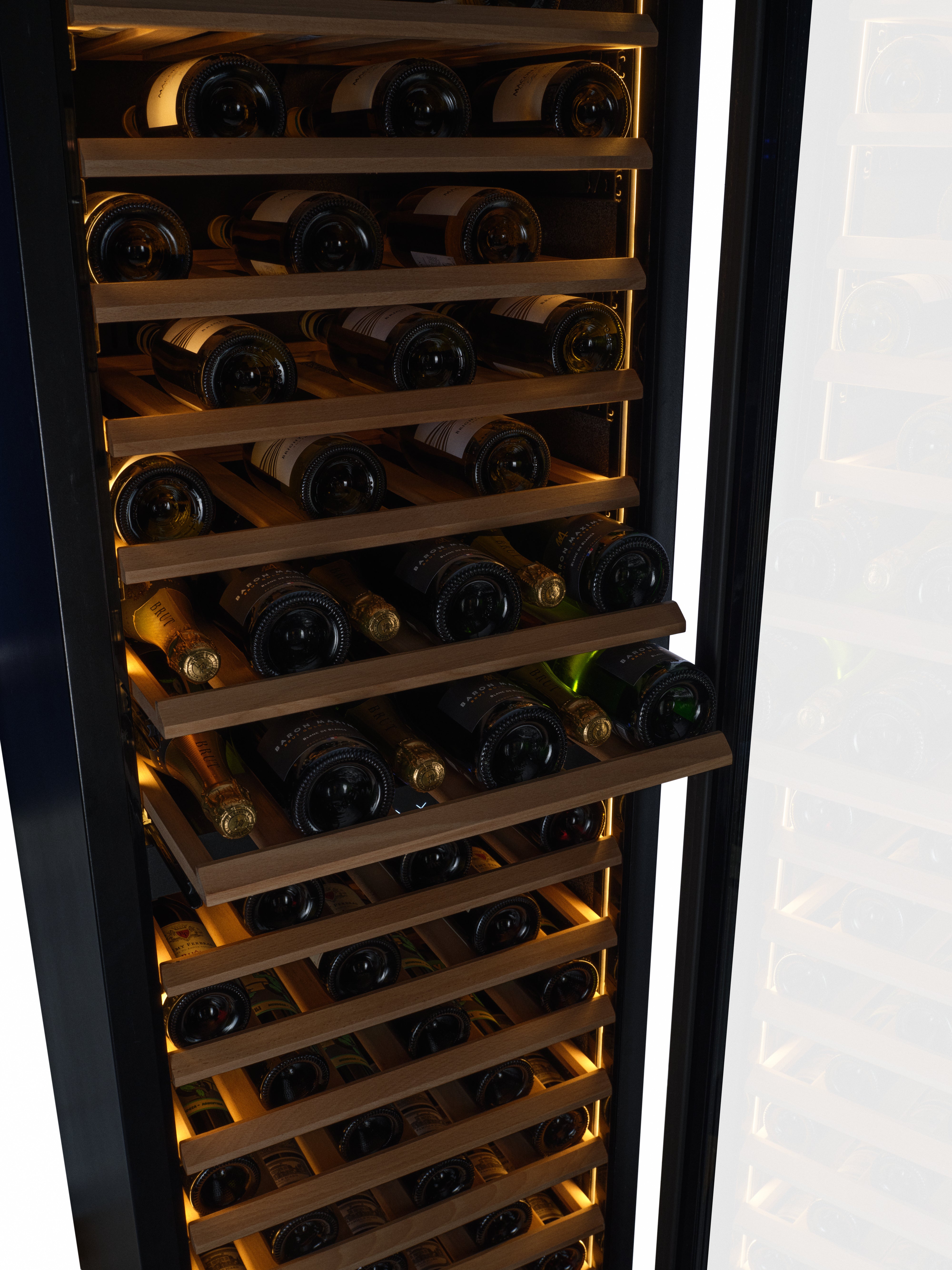 W96PANEL-TO - Push To Open Integrated Wine Fridge - 96 Bottle - Panel ready