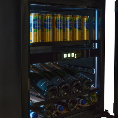 WBV36B-TO - Push 2 Open Beverage Centre - 22 Bottle/44 Cans - Black